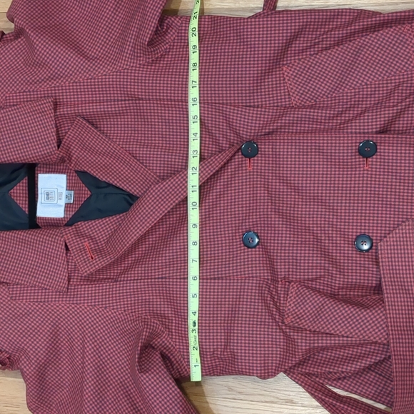 LAST DAY! Vintage overcoat, Amanda Smith, size 14P, red and black checked - Picture 6 of 9